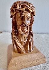 Vintage Hand Carved Olive Wood Jesus Figure Sculpture From Bethlehem Holy Lands picture