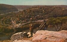 Postcard WV Harpers Ferry Panorama from Maryland Heights Chrome Vintage PC H4149 picture