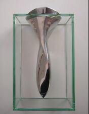Rare Lisa Mori For Inn Crystal Glass Aluminum Modern Tornado  Style Art Vase picture