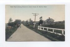 Brewster MA 1915 postcard, State Road, horse & buggy, Oldest House, near Dennis picture