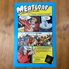 Meatloaf Marvel Print Ad Vintage Poster Authentic Orpheum Records Promo Art 1987 picture
