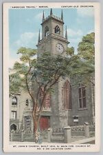 Church & Religious~Providence RI~St John's Church~Built 1810~Clock Tower~Vtg PC picture