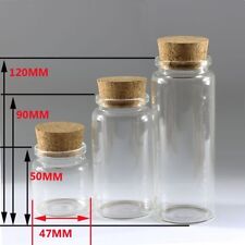 50/100/150ML Clear Glass Bottles With Corks Small Vials Jars  Empty Wholesale picture