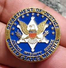 RARE Vintage Obsolete United States Marshal Department of Justice Pin picture