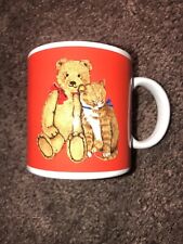 Schmid vintage Teddy Bear Orange/red Cat Coffee Mug Gordon Fraser 1983 picture