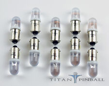 (10 Pack) - 6.3 Volt LED Bulb Clear 44/47 Base (BA9S) Pinball - COOL WHITE picture