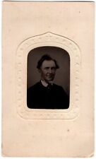 1866 TINTYPE 2C WASHINGTON CIVIL WAR TAX STAMP BEARDED MAN IN SUIT picture