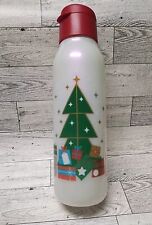 NEW Tupperware Eco Twist Water Bottle Christmas Print With Red Seal 25 Oz. picture