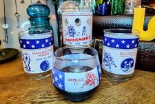 Vintage NASA APOLLO 11 Man on the Moon Commemorative Libbey Drinking Glasses (4) picture