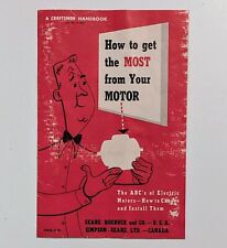 1954  SEARS ROEBUCK CO. Craftsman How To Get The Most From Your Motor Booklet picture