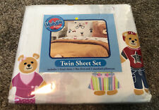 Vintage Mushable Bedding Jay Franco Twin Sheet Set Bears Kids Youth picture