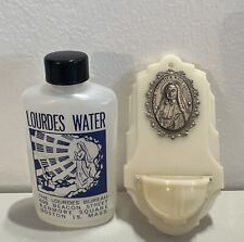 Vintage LOURDES HOLY WATER Straight from the Source, Lourdes, France & Wall Font picture