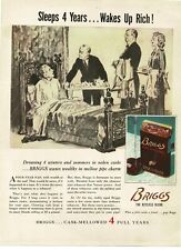1937 Briggs Pipe Tobacco man gets breakfast in bed by servants Vintage Print Ad picture