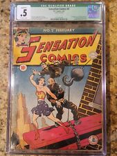 1942 D.C. Sensation Comics 2 CGC .5. 3rd Appearance of Wonder Woman 2nd Cover picture