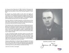 JAMES TAPP SIGNED 8X10 (D) PSA DNA AC42390 WWII ACE 8V picture
