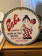Vintage Porcelain Bobs Famous Big Boy Burger picture