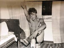 1980s Affectionate Handsome Man Hairy armpits Bulge Trunk Gay Int Vintage Photo picture