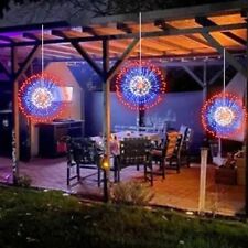 [Timer & 8 Modes] 4th of July Decorations Outdoor 2 Pack 400 LED Fourth of picture