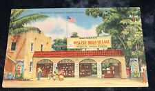 Miami , Florida Musa Isle Indian Village Entrance c1940s Linen Postcard Gifts picture