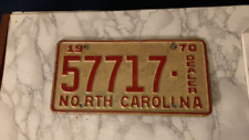 1970 North Carolina License Plate picture