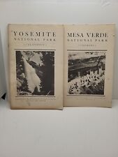 1935 Mesa Verde & Yosemite National Park  brochure. Vintage Show Age picture