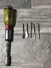 Great Neck Model 97a Racheting Screwdriver With 5 Tips Made In England W15 picture