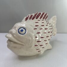 Vintage Ceramic Anthropomorphic Kitschy Fish Planter Made In Japan picture