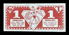 Vintage 1945 Superman Tim Store Redback 1 Currency Bill Early DC Comics Old A1 picture