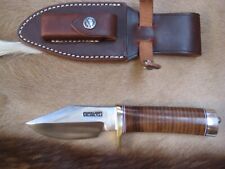 Vintage Randall Made Knife model  19-4 1/2 Bushmaster-Carbon steel leather hand picture