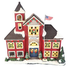 St Nicholas Square Village School House Illuminated Lighted Christmas 2008 Mint picture