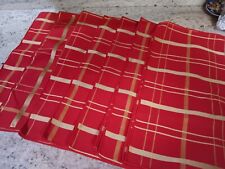 Vintage Lot of 7 Red & Gold Dinner Napkins BEAUTIFUL, may be designer (Read) picture