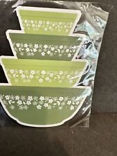 Pyrex Refrigerator Magnet Green Spring Blossom Pattern picture