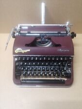 Olympia SM4 De luxe Typewriter Vintage Burgundy Red picture