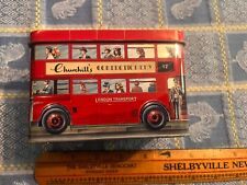 Churchill's Confectionery London Transport Double Decker Red Bus Tin Container picture