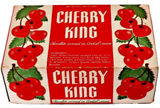 c1950s RARE Queen Anne Cherry King Chocolate Covered Cherries Vintage Candy Box picture