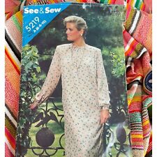 Vintage 80s sewing pattern, Butterick See & Sew no 5219, dress, size 6-8-10 Miss picture
