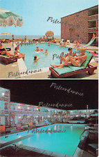 Myrtle Beach SC South Carolina Tiki Motel Waikiki Village Pool Vtg Postcard B39 picture