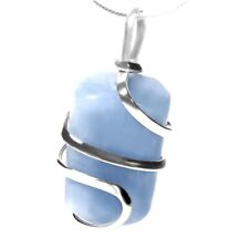 Angelite Wire Wrapped Tumbled Stone Pendants picture