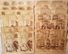 DOMESTIC SCENES ~ UNDERWOOD ~ LOT of 14 Antique Stereoview Cards ~1897-1900 picture