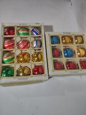 VINTAGE NOELLE 21 Glass Christmas Ornaments 2 5/8 inch diameter American Made  picture