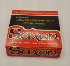 NOS Vintage Saxon Ultra thin Prophylactics/ Condoms Full dozen picture