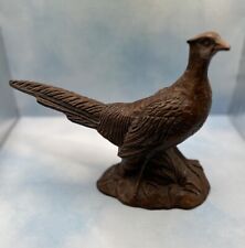 Vtg Red Mill Mfg Hand Crafted Pheasant Figurine Pecan Shells & Wood Resin Bird picture