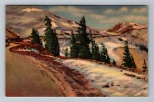 CO-Colorado Rocky Mountain Pass Winding Road Vintage Souvenir Postcard picture