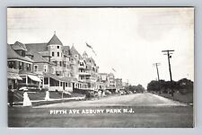 Asbury Park NJ-New Jersey, Residences On Fifth Avenue, Antique, Vintage Postcard picture