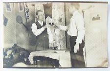 Vintage 1910 1914 Men Toasting Harvard University Dorm RPPC Real Photo Postcard picture