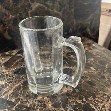 Libbey Beer Mug Heavy Glass 6 Panel Design Thumb Support on Handle picture