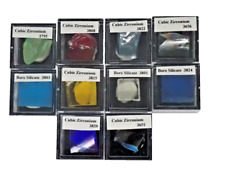 Micromount Mineral/Facet Lot GM13-10 Fine Laboratory Specimens in Acrylic Boxes picture