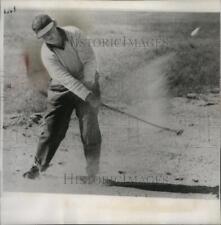 1956 Press Photo Patty Berg blasts out of sand trap on 13th hole at Augusta Ga. picture