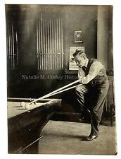 1910s George Sutton Armless Billiards Pool Champion Social History Photos PR picture
