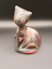 Manuel Felguerez Vintage Mexican Geometric Art Pottery Kitty Cat Sculpture  picture